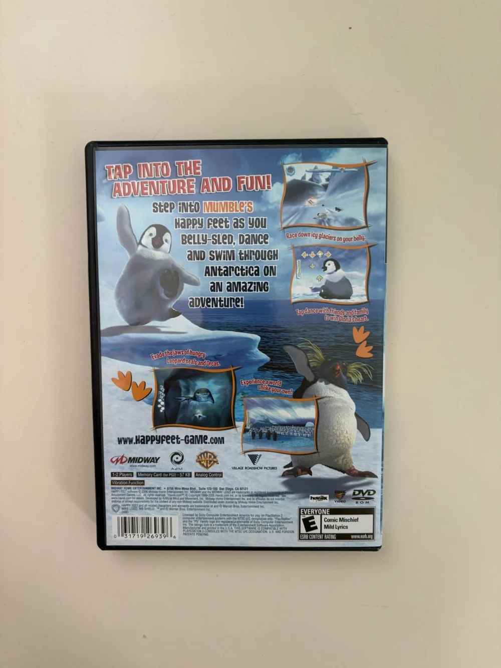 Play Station 2/PS2 Happy Feet Game Rated E - Disc Only